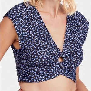 Free People Havana Honey Crop in Midnight Blue